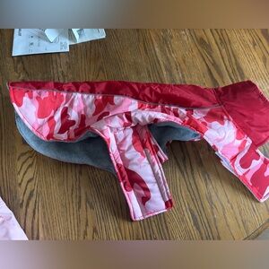 Dog Pink & Red Camo Puffer Jacket